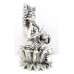 Silver Laxmi 925 Statue Figurine Sterling Idol Goddess Solid India Handmade W453